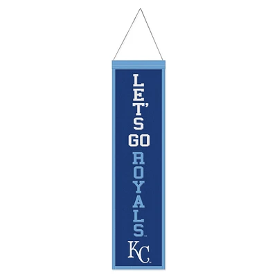 WinCraft Kansas City Royals Bannière en laine avec slogan 8" x 32"