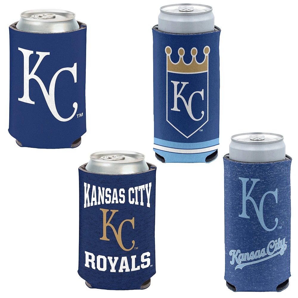 WinCraft Kansas City Royals Slim et 12 oz. Ensemble de 4 refroidisseurs de canettes