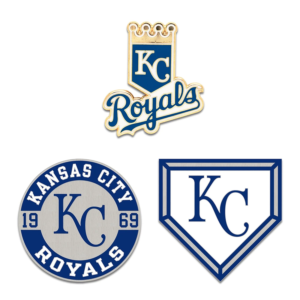 Ensemble de trois broches de collection WinCraft Kansas City Royals