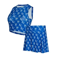 Ensemble débardeur et jupe-short en tricot Concepts Sport Royal Kansas City Royals pour femmes