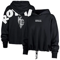 Sweat à capuche court « 47 » bleu marine Kansas City Royals Connect Venice pour femme
