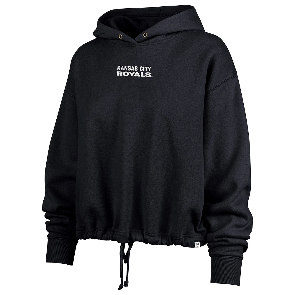 Sweat à capuche court « 47 » bleu marine Kansas City Royals Connect Venice pour femme