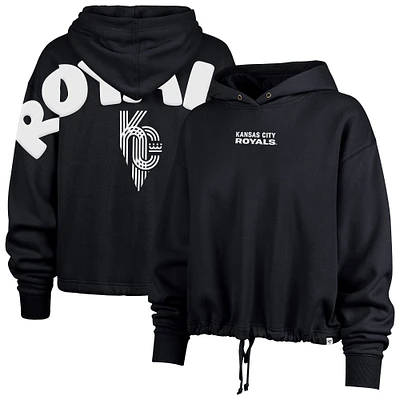 Sweat à capuche court « 47 » bleu marine Kansas City Royals Connect Venice pour femme