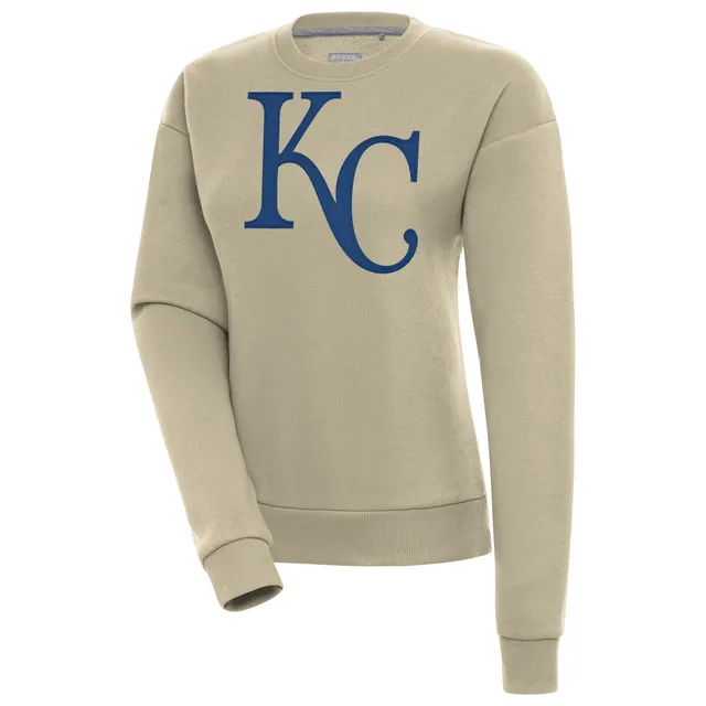 Kansas City Royals Antigua Women's Action Crewneck Pullover Sweatshirt -  Heather Royal