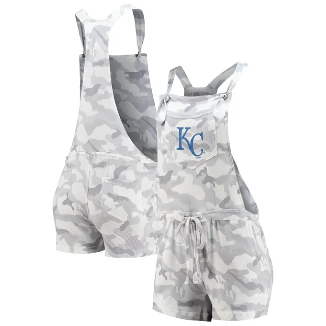 Women's Concepts Sport Gray Cincinnati Reds Camo Overall Romper Size: Medium