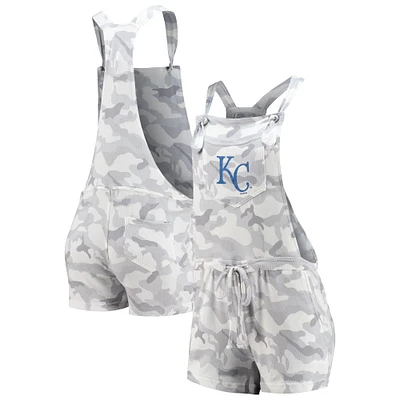 Women's Concepts Sport Gray Cleveland Guardians Camo Overall Romper