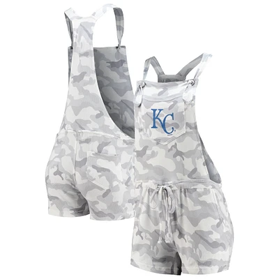 Women's Concepts Sport Gray Kansas City Royals Camo Romper Overalls