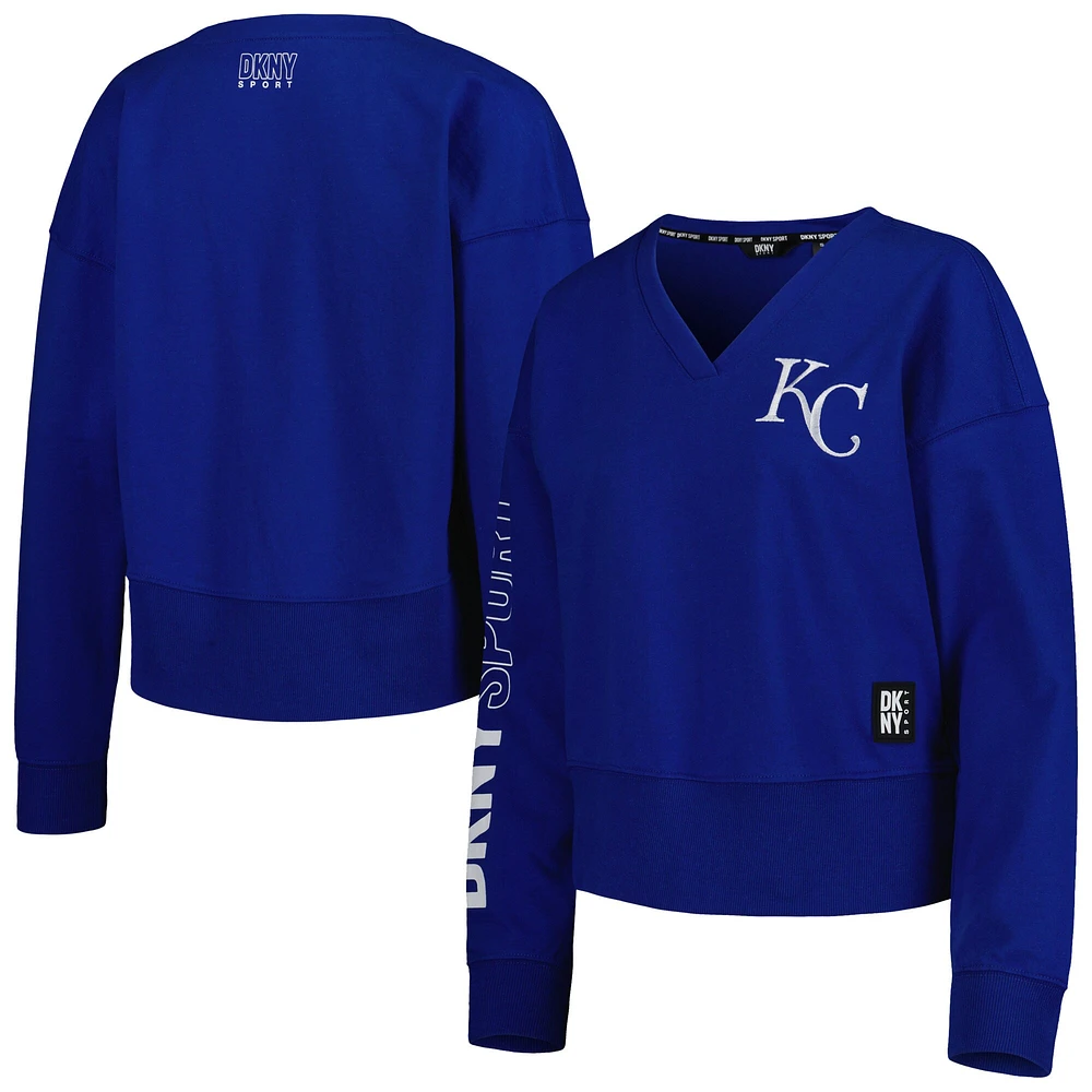 DKNY Sport Royal Kansas City Royals Lily Pull à encolure en V pour femme