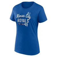 T-shirt ajusté avec logo Fanatics Royal Kansas City Royals pour femmes