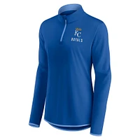 Women's Fanatics Royal Kansas City Royals Worth The Drive Quarter-Zip Jacket