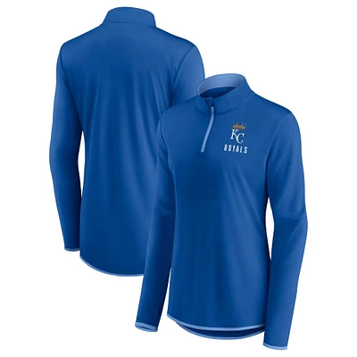 Women's Fanatics Royal Kansas City Royals Worth The Drive Quarter-Zip Jacket