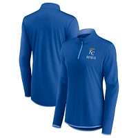 Women's Fanatics Royal Kansas City Royals Worth The Drive Quarter-Zip Jacket