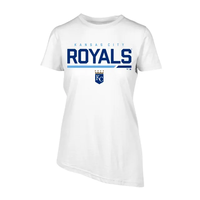 Profile Women's White/Royal Kansas City Royals Plus Size Colorblock T-Shirt Size: 2XL