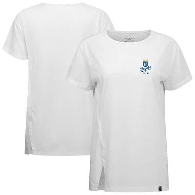 Women's Levelwear White Kansas City Royals Cooperstown Collection Influx Core Logo T-Shirt