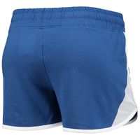 Women's New Era Royal Kansas City Royals Stretch French Terry Shorts