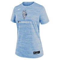 Women's Nike Light Blue Kansas City Royals Authentic Collection Connect Velocity Performance T-Shirt