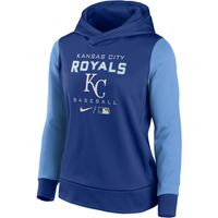 Women's Nike Royal/Light Blue Kansas City Royals Authentic Collection Pullover Hoodie