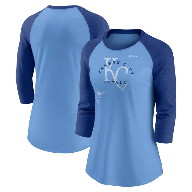 Lids Kansas City Royals Women's Plus Wordmark V-Neck T-Shirt - Royal