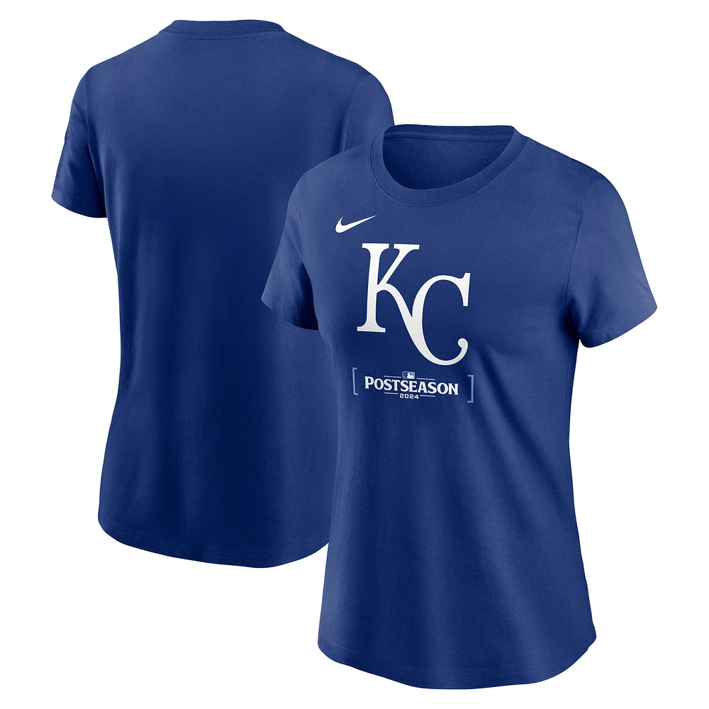 T-shirt Nike Royal Kansas City Royals 2024 MLB Postseason Authentic Collection pour femme