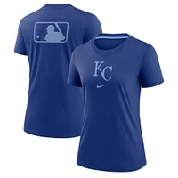 Women's Nike Royal Kansas City Royals Authentic Collection Early Work Tri-Blend T-Shirt