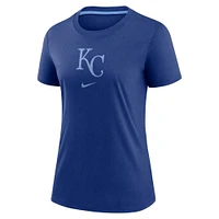 Women's Nike Royal Kansas City Royals Authentic Collection Early Work Tri-Blend T-Shirt