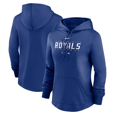 Women's Nike Royal Kansas City Royals Authentic Collection Pregame Performance Pullover Hoodie