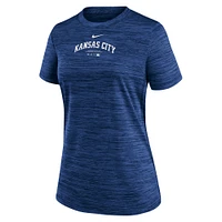 T-shirt Nike Royal Kansas City Royals Authentic Collection Velocity Performance pour femme