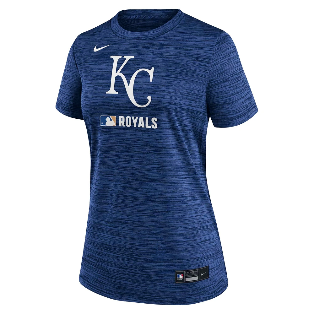 Women's Nike  Royal Kansas City Royals Authentic Collection Velocity Performance T-Shirt