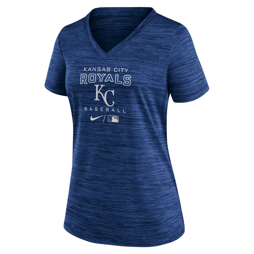 Women's Nike Royal Kansas City Royals Authentic Collection Velocity Performance V-Neck T-Shirt