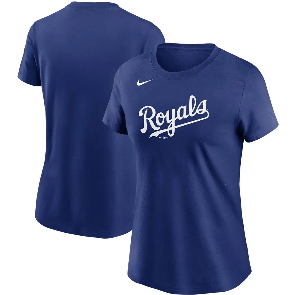 T-shirt Nike Royal Kansas City Royals Wordmark pour femme