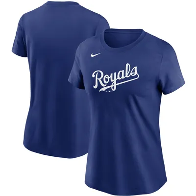 Women's Nike Royal Kansas City Royals Wordmark T-Shirt