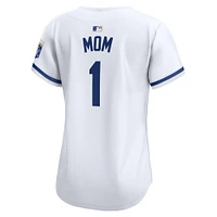 Women's Nike White Kansas City Royals #1 Mom Home Limited Jersey