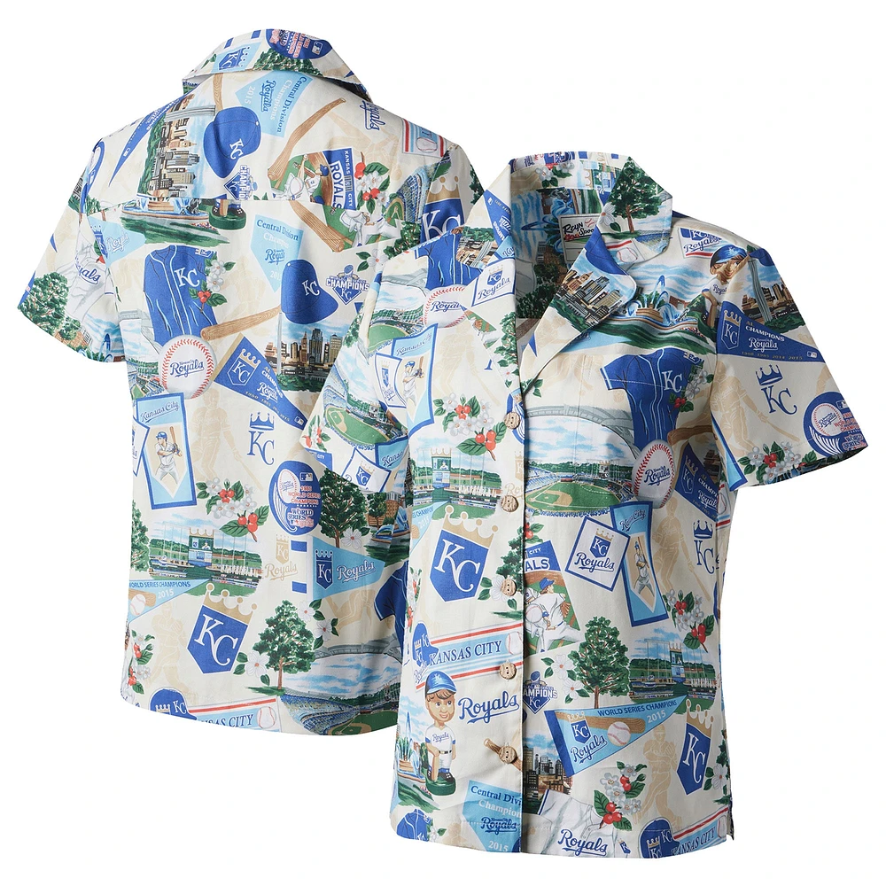 Chemise boutonnée Scenic Camp des Kansas City Royals pour femme Reyn Spooner blanche