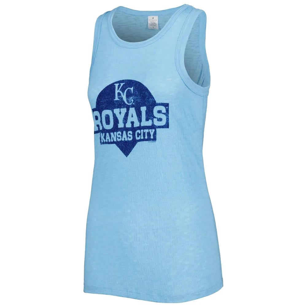 Women's Soft as a Grape Royal Kansas City Royals Tri-Blend Tank Top