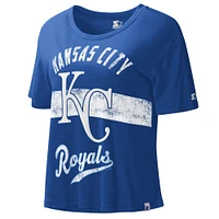 Women's Starter Royal Kansas City Royals  Record Setter Crop Top