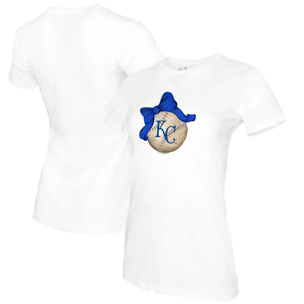 Lids Kansas City Royals Tiny Turnip Women's Baseball Bow T-Shirt - White