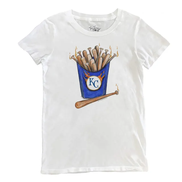 Kansas City Royals Tiny Turnip Youth Heart Bat 3/4-Sleeve Raglan T-Shirt -  White/Royal