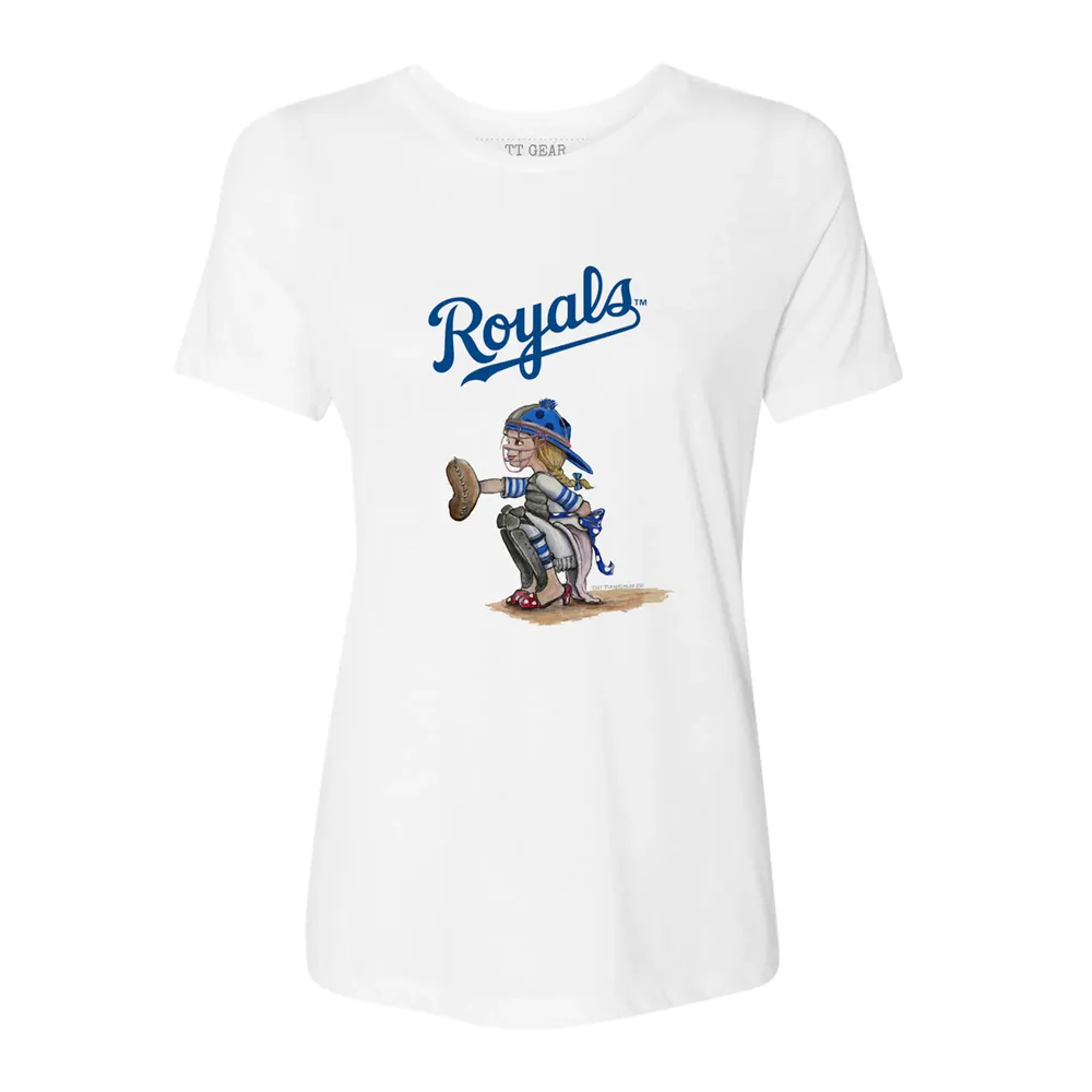 Lids Kansas City Royals Tiny Turnip Women's Kate the Catcher T-Shirt -  White