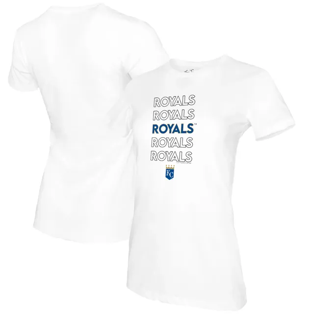 Lids Kansas City Royals Youth V-Neck T-Shirt - White/Royal