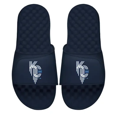 Kansas City Royals ISlide Youth Connect Slide Sandals - Navy