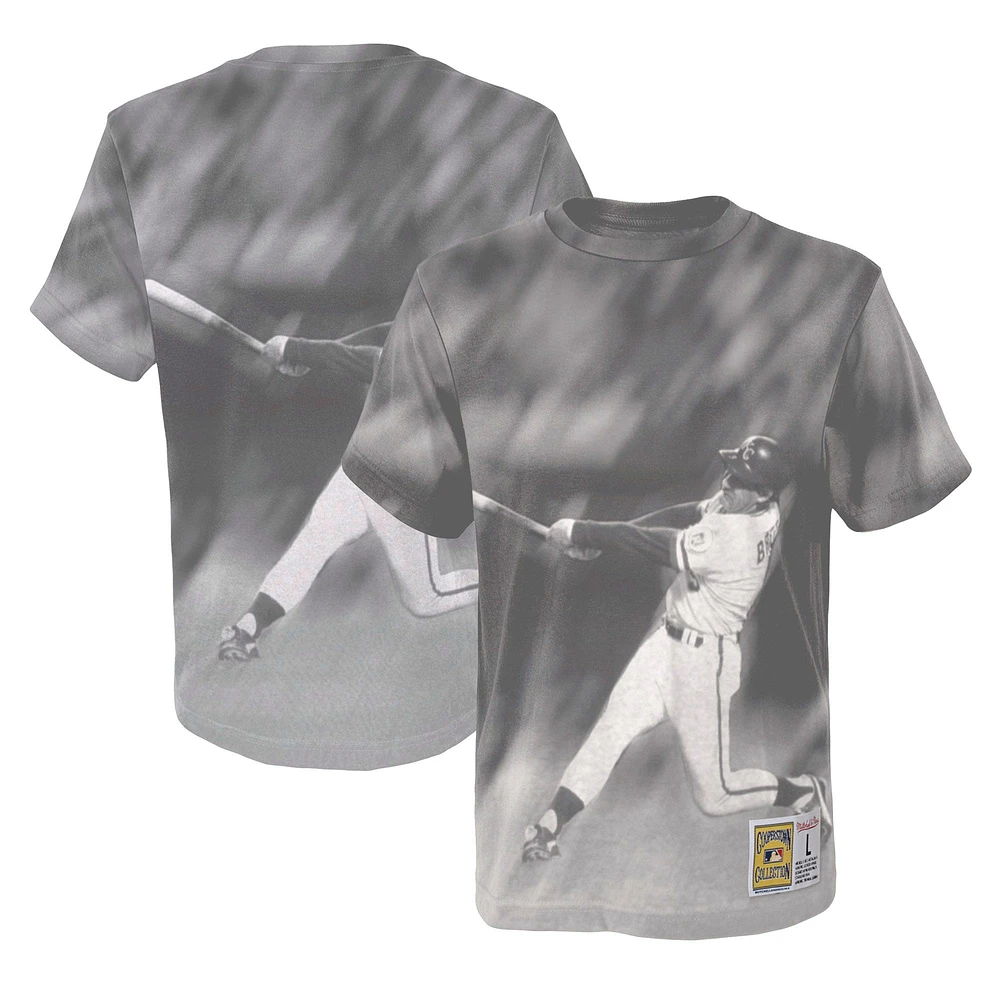 Youth Mitchell & Ness George Brett White Kansas City Royals Sublimated Player T-Shirt