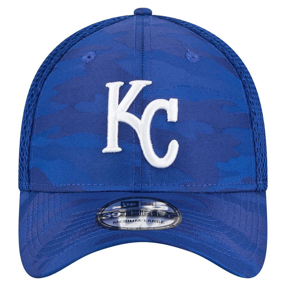 Casquette camouflage 39THIRTY Flex New Era Royal Kansas City Royals pour jeune