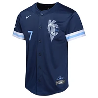 Maillot de joueur Nike Bobby Witt Jr. pour jeunes, bleu marine, Kansas City Royals, Connect Limited