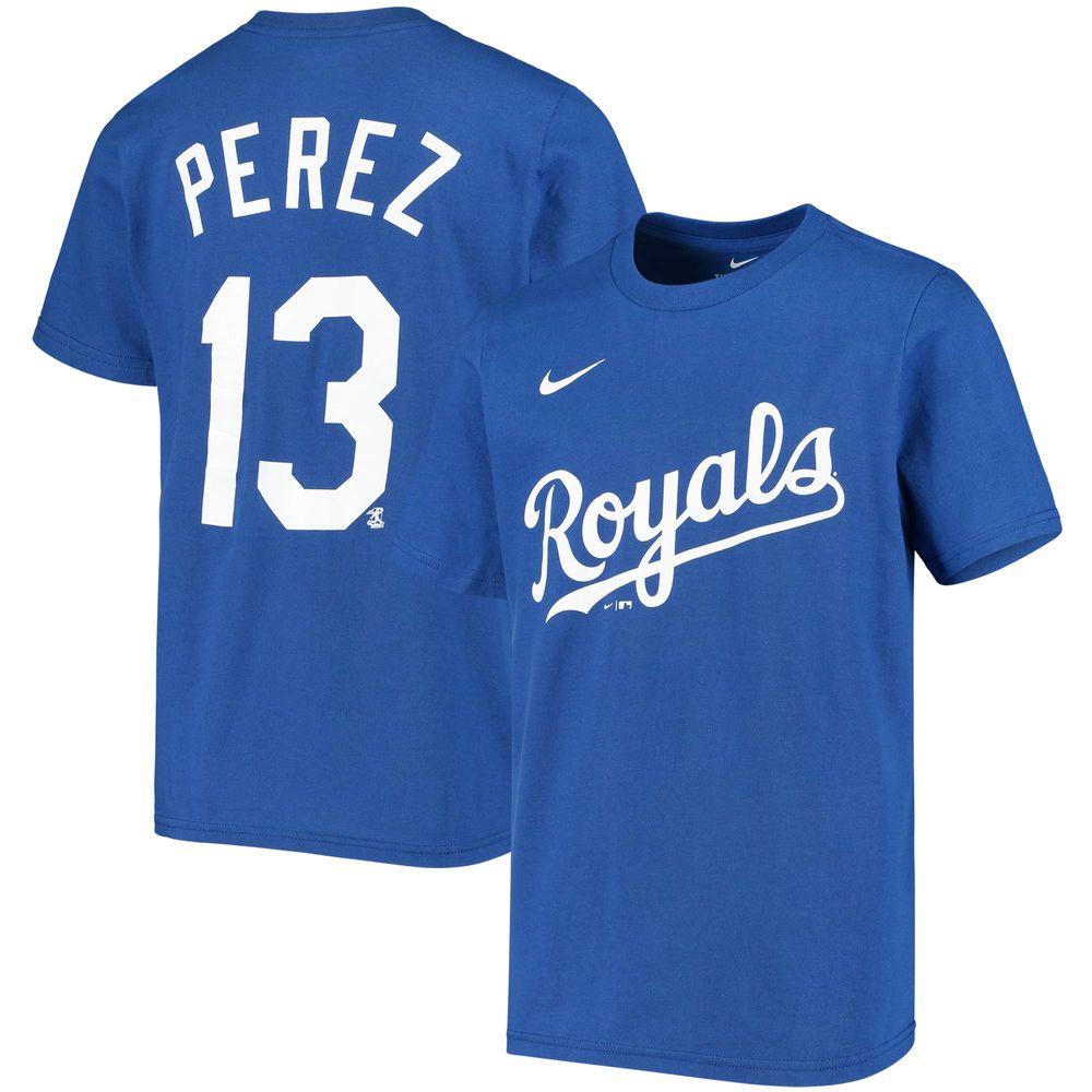 Nike Men's Kansas City Royals Salvador Perez #13 Blue T-Shirt