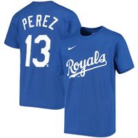 Kansas City Royals Salvador Perez Autographed Baby Blue Nike Jersey Size L  Beckett BAS Witness Stock #216049