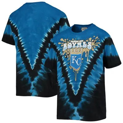 Kansas City Royals Youth Tie-Dye Throwback T-Shirt - Royal/Black