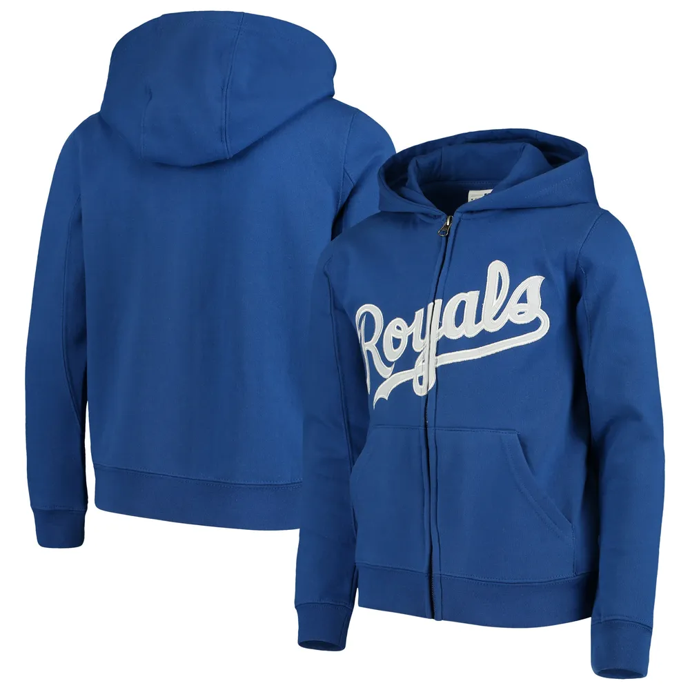 Los Angeles Dodgers Youth Team Color Wordmark Full-Zip Hoodie - Royal