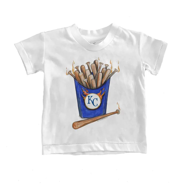 Youth Tiny Turnip Royal Kansas City Royals Base Stripe T-Shirt Size: Large