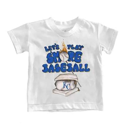 MLB Productions Youth White/Royal Kansas City Royals V-Neck T-Shirt