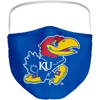 Adulte Fanatics Kansas Jayhawks Couvre-visage avec logo intégral, paquet de 3